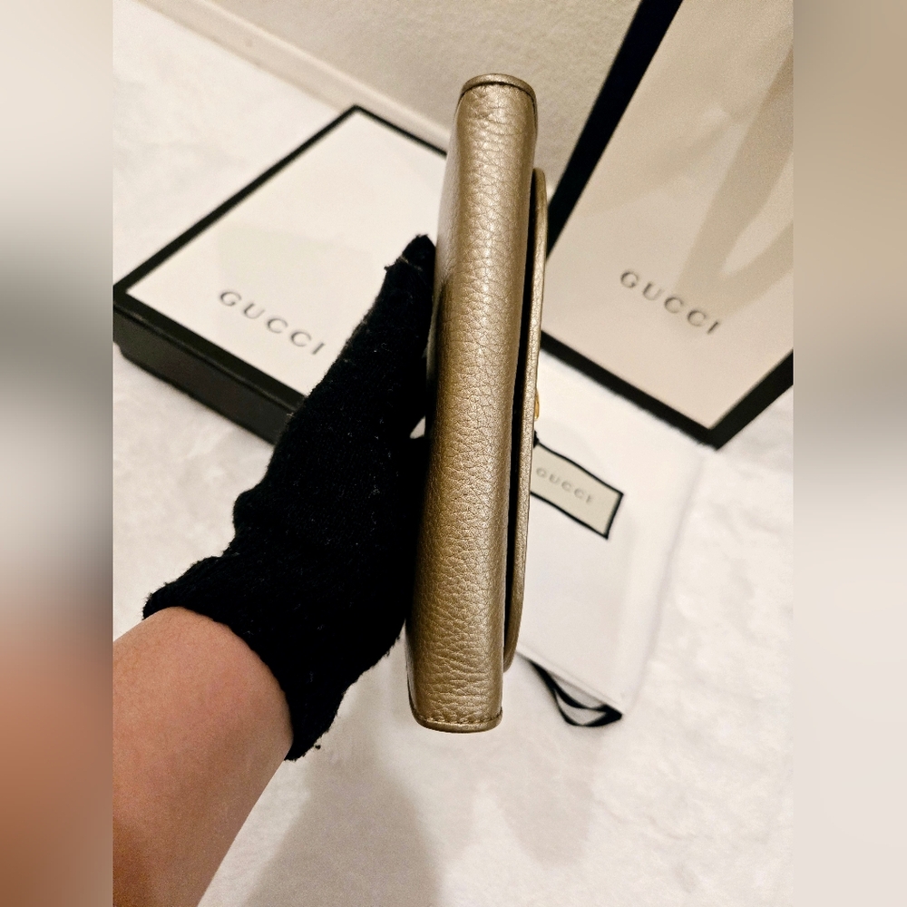 Gucci Metallic Cellarius Calfskin 1973 Continental Wallet - Picture 7 of 16